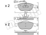 22-0220-0 Sada brzdových destiček, kotoučová brzda METELLI