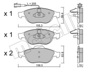 22-0220-1 Sada brzdových destiček, kotoučová brzda METELLI