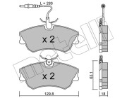 22-0222-0 Sada brzdových destiček, kotoučová brzda METELLI