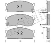 22-0232-1 Sada brzdových destiček, kotoučová brzda METELLI