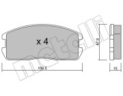 22-0238-0 Sada brzdových destiček, kotoučová brzda METELLI