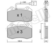 22-0251-4 Sada brzdových destiček, kotoučová brzda METELLI