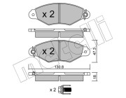 22-0253-0 Sada brzdových destiček, kotoučová brzda METELLI