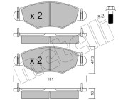 22-0254-1 Sada brzdových destiček, kotoučová brzda METELLI