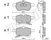 22-0258-0 Sada brzdových destiček, kotoučová brzda METELLI