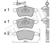 22-0263-1 Sada brzdových destiček, kotoučová brzda METELLI