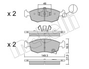 22-0274-5 Sada brzdových destiček, kotoučová brzda METELLI