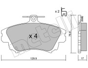 22-0286-0 Sada brzdových destiček, kotoučová brzda METELLI