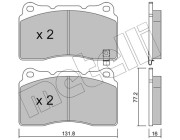 22-0288-5 Sada brzdových destiček, kotoučová brzda METELLI