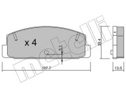 22-0302-0 Sada brzdových destiček, kotoučová brzda METELLI