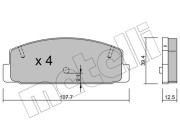 22-0302-2 Sada brzdových destiček, kotoučová brzda METELLI