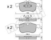 22-0307-0 Sada brzdových destiček, kotoučová brzda METELLI