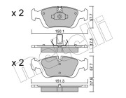 22-0312-0 Sada brzdových destiček, kotoučová brzda METELLI