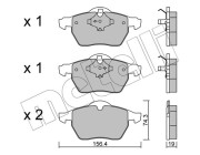 22-0314-1 Sada brzdových destiček, kotoučová brzda METELLI