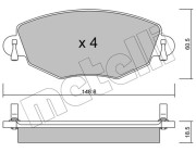 22-0318-0 Sada brzdových destiček, kotoučová brzda METELLI