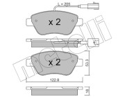 22-0321-3 Sada brzdových destiček, kotoučová brzda METELLI