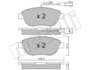 22-0322-3 Sada brzdových destiček, kotoučová brzda METELLI