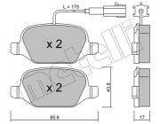 22-0323-2 Sada brzdových destiček, kotoučová brzda METELLI