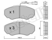 22-0325-0 Sada brzdových destiček, kotoučová brzda METELLI