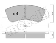 22-0327-0 Sada brzdových destiček, kotoučová brzda METELLI