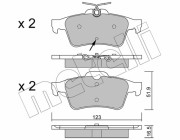 22-0337-2 Sada brzdových destiček, kotoučová brzda METELLI