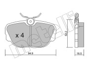 22-0351-0 Sada brzdových destiček, kotoučová brzda METELLI