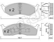 22-0356-0 Sada brzdových destiček, kotoučová brzda METELLI