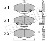 22-0366-0 Sada brzdových destiček, kotoučová brzda METELLI