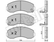 22-0377-0 Sada brzdových destiček, kotoučová brzda METELLI