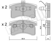 22-0378-0 Sada brzdových destiček, kotoučová brzda METELLI