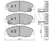 22-0384-0 Sada brzdových destiček, kotoučová brzda METELLI