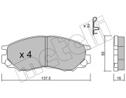 22-0401-0 Sada brzdových destiček, kotoučová brzda METELLI