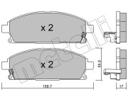 22-0406-1 Sada brzdových destiček, kotoučová brzda METELLI