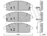 22-0406-2 Sada brzdových destiček, kotoučová brzda METELLI