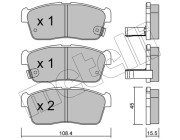 22-0415-0 Sada brzdových destiček, kotoučová brzda METELLI