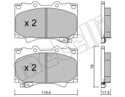 22-0452-0 Sada brzdových destiček, kotoučová brzda METELLI