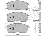 22-0462-0 Sada brzdových destiček, kotoučová brzda METELLI