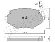 22-0472-0 Sada brzdových destiček, kotoučová brzda METELLI