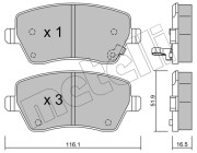 22-0485-1 Sada brzdových destiček, kotoučová brzda METELLI