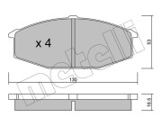 22-0490-0 Sada brzdových destiček, kotoučová brzda METELLI