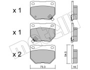 22-0501-0 Sada brzdových destiček, kotoučová brzda METELLI