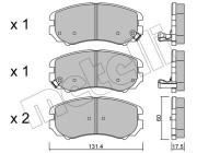 22-0503-0 Sada brzdových destiček, kotoučová brzda METELLI