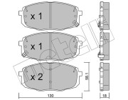 22-0513-1 Sada brzdových destiček, kotoučová brzda METELLI