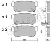 22-0519-0 Sada brzdových destiček, kotoučová brzda METELLI
