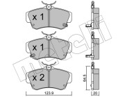 22-0521-0 Sada brzdových destiček, kotoučová brzda METELLI