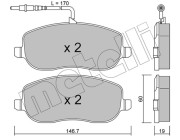 22-0530-0 Sada brzdových destiček, kotoučová brzda METELLI