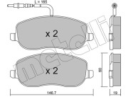 22-0530-2 Sada brzdových destiček, kotoučová brzda METELLI