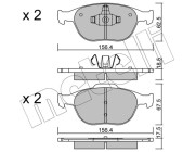 22-0533-0 Sada brzdových destiček, kotoučová brzda METELLI