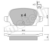 22-0541-0 Sada brzdových destiček, kotoučová brzda METELLI