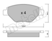 22-0543-0 Sada brzdových destiček, kotoučová brzda METELLI